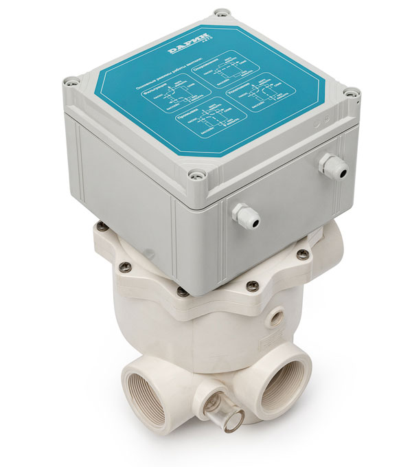 Блок автоматического переключения работы 6-ти позиционного вентиля фильтра (автоматическая обратная промывка фильтра)